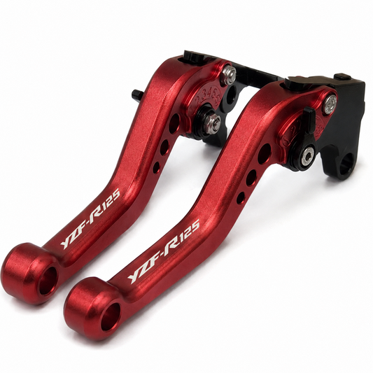 Short Red Clutch & Brake Levers Yamaha YZF-R125 2021-2026