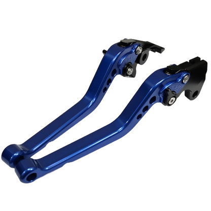 Long Blue Clutch & Brake Levers For Yamaha YZF-R6 1999-2004