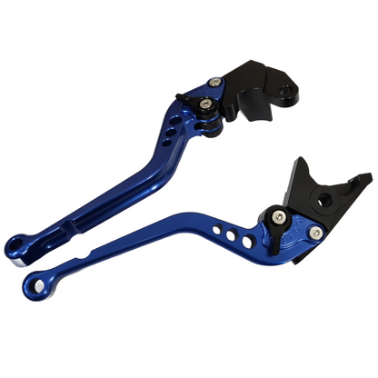 Long Blue Clutch & Brake Levers For Yamaha YZF-R6 1999-2004