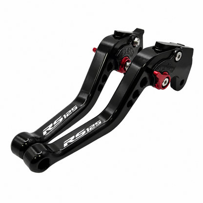 Short Black Clutch & Brake Levers For Aprilia RS 125 2023-2026