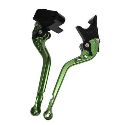 Long Green Clutch & Brake Levers For Kawasaki Z900 2025-2026