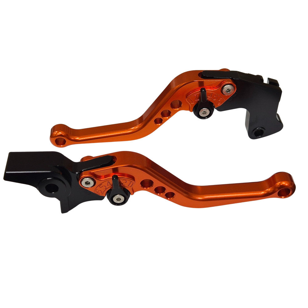 Short Orange Shorty Brake & Clutch Levers Set KTM Duke 125 / 390 2024-2026