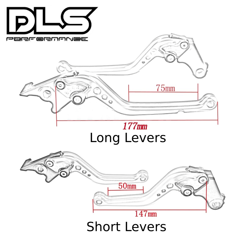 Long Black Clutch & Brake Levers Aprilia Tuareg 660 2021-2026