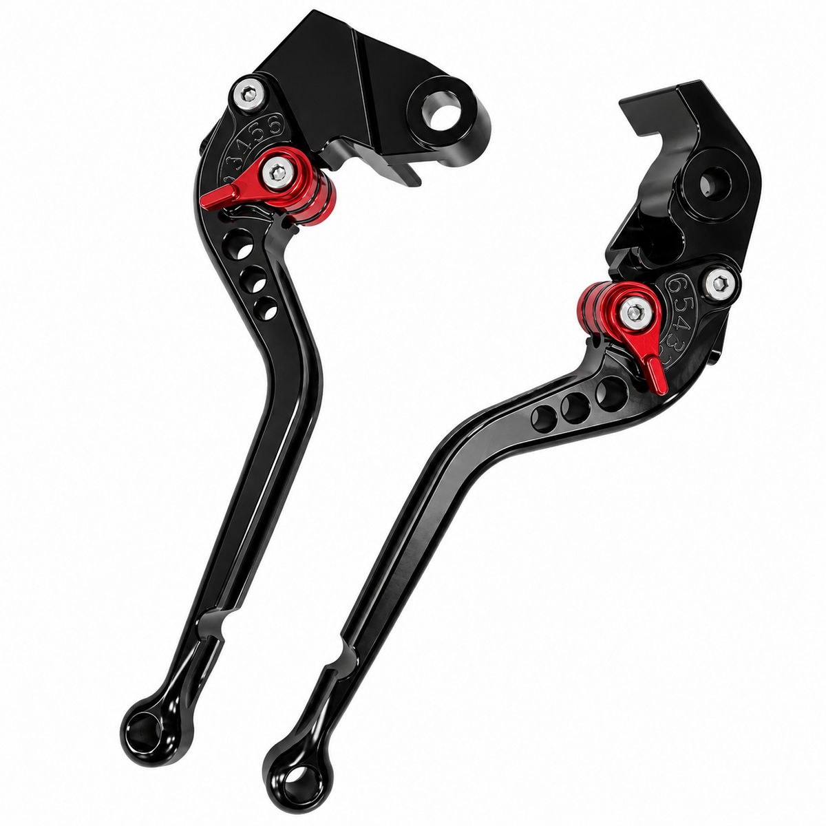 Long Black Clutch & Brake Levers - Kawasaki Ninja ZX10R 2004-2005