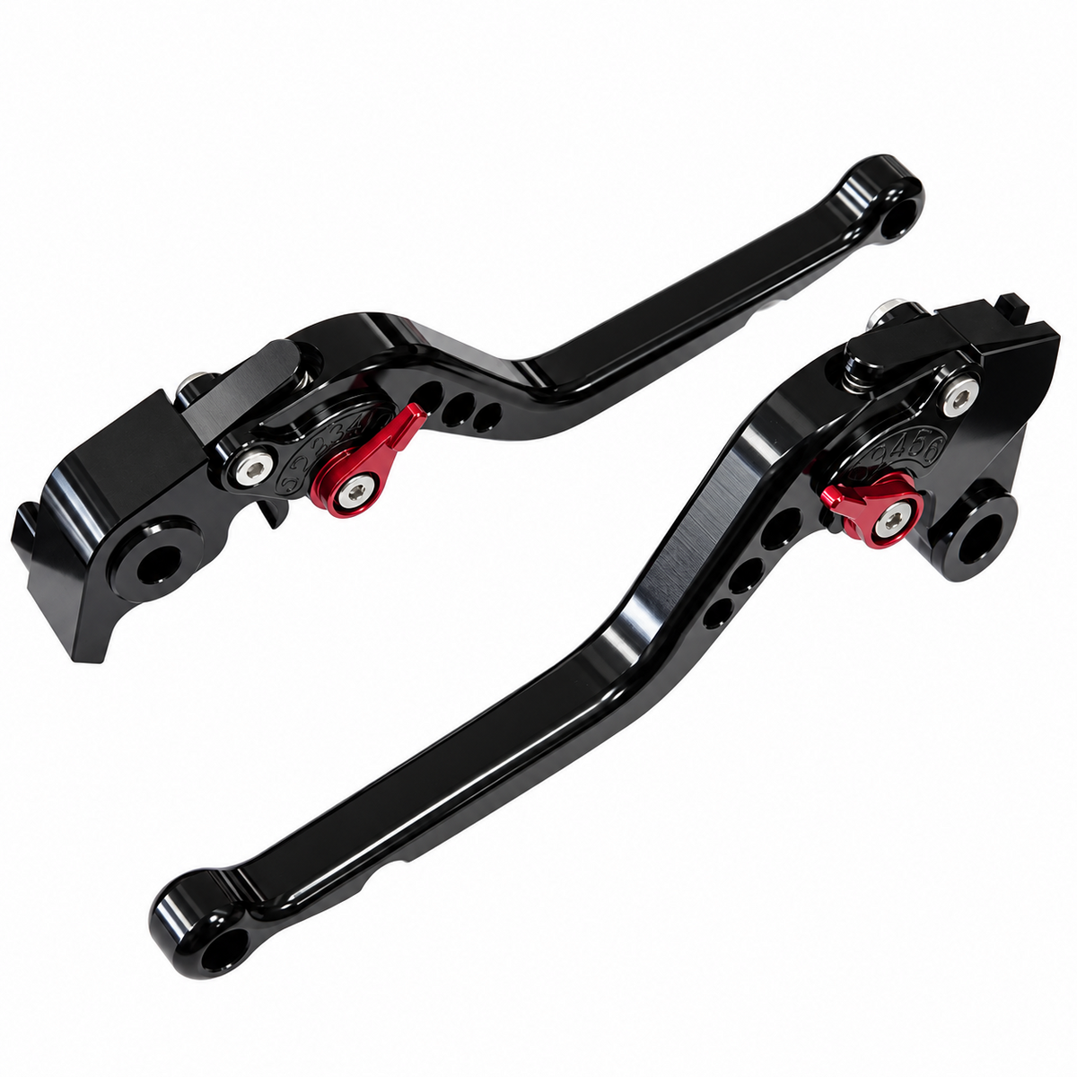 Long Black Clutch & Brake Levers - Kawasaki Ninja ZX10R 2004-2005