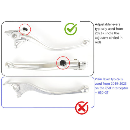 Royal Enfield 650 Interceptor 2023-2026 | Long Clutch Brake Lever Set - Black