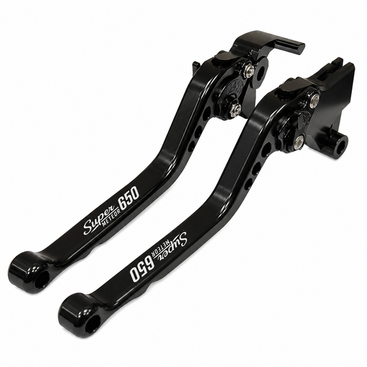 Long Black Clutch Brake Lever Set Royal Enfield Super Meteor 650 2023-2026