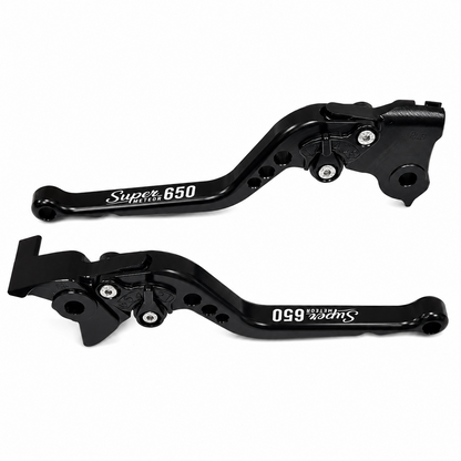 Long Black Clutch Brake Lever Set Royal Enfield Super Meteor 650 2023-2026