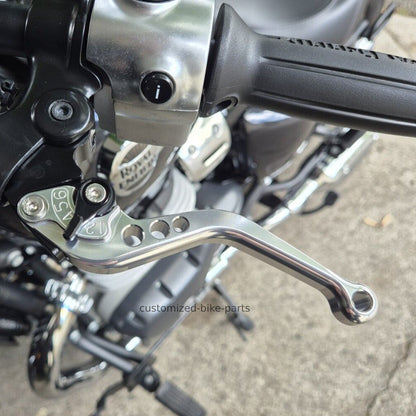 Royal Enfield Super Meteor 650 2023-2026 Short Clutch Brake Lever Set - Silver