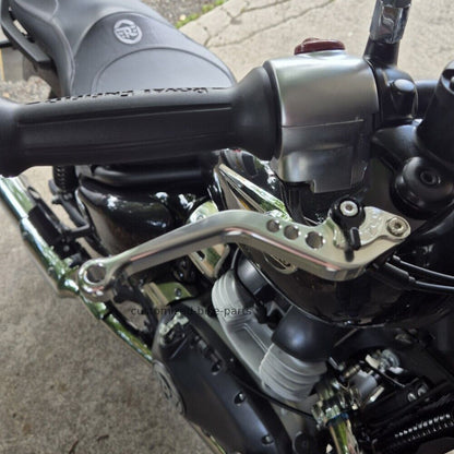 Royal Enfield Super Meteor 650 2023-2026 Short Clutch Brake Lever Set - Silver
