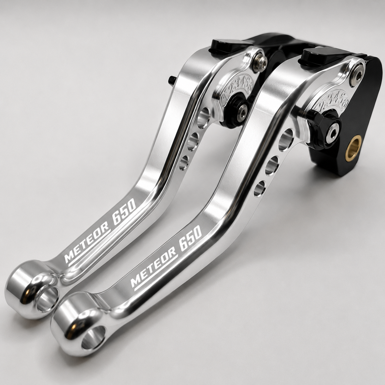 Royal Enfield Super Meteor 650 2023-2026 Short Clutch Brake Lever Set - Silver