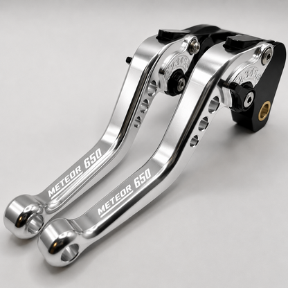 Royal Enfield Super Meteor 650 2023-2026 Short Clutch Brake Lever Set - Silver