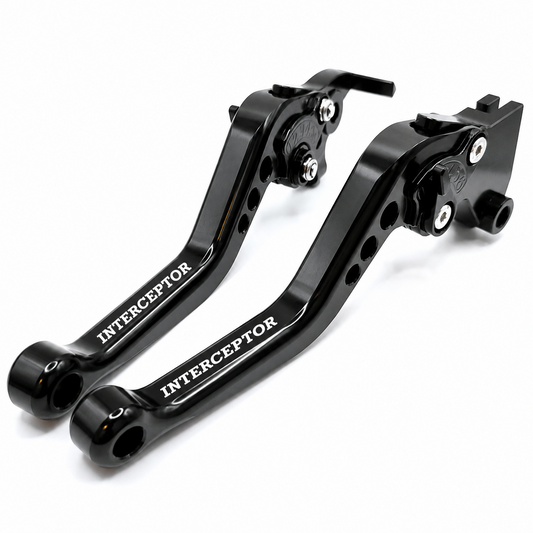 Black Royal Enfield GT 650 interceptor 19-23 | Short Clutch Brake Lever Set