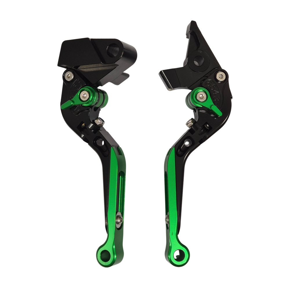 Green / Black Clutch & Brake Levers For Kawasaki Ninja 650 2017-2026