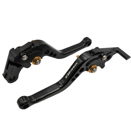 Short Black Gold Clutch & Brake Levers For Honda CB125R 2019-2025