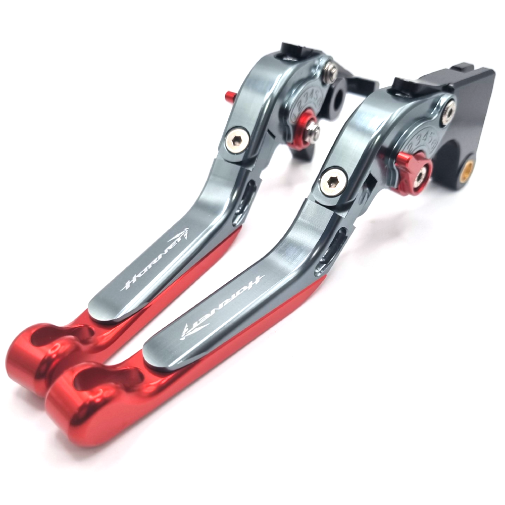 Titanium / Red Adjustable Clutch & Brake Lever Set HONDA CB750 HORNET 2023-2026
