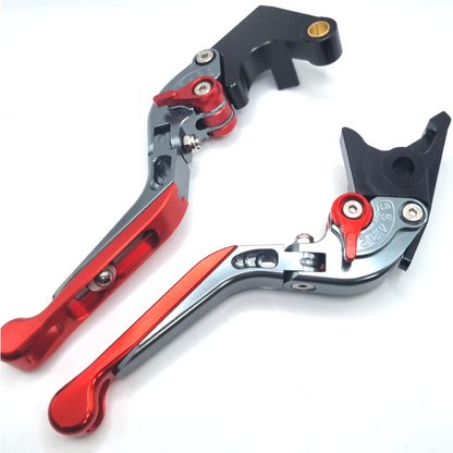 Titanium / Red Adjustable Clutch & Brake Lever Set HONDA CB750 HORNET 2023-2026