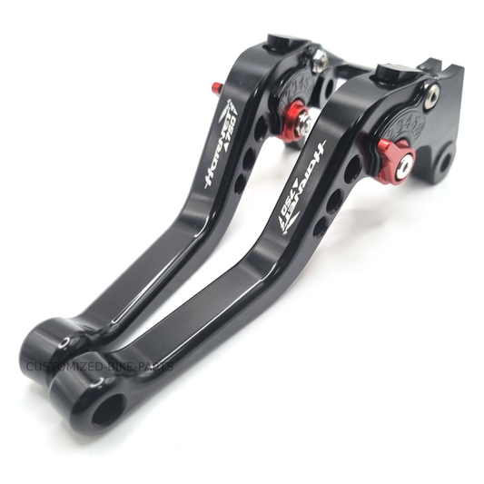 Short Black Red Clutch & Brake Levers Set for Honda CB750 Hornet 2023-2026