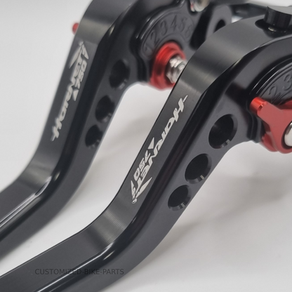 Short Black Red Clutch & Brake Levers Set for Honda CB750 Hornet 2023-2026