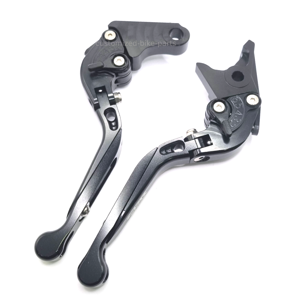 BLACK/BLACK ADJUSTABLE BRAKE CLUTCH LEVERS SET - Honda CBR500R 2022-2026