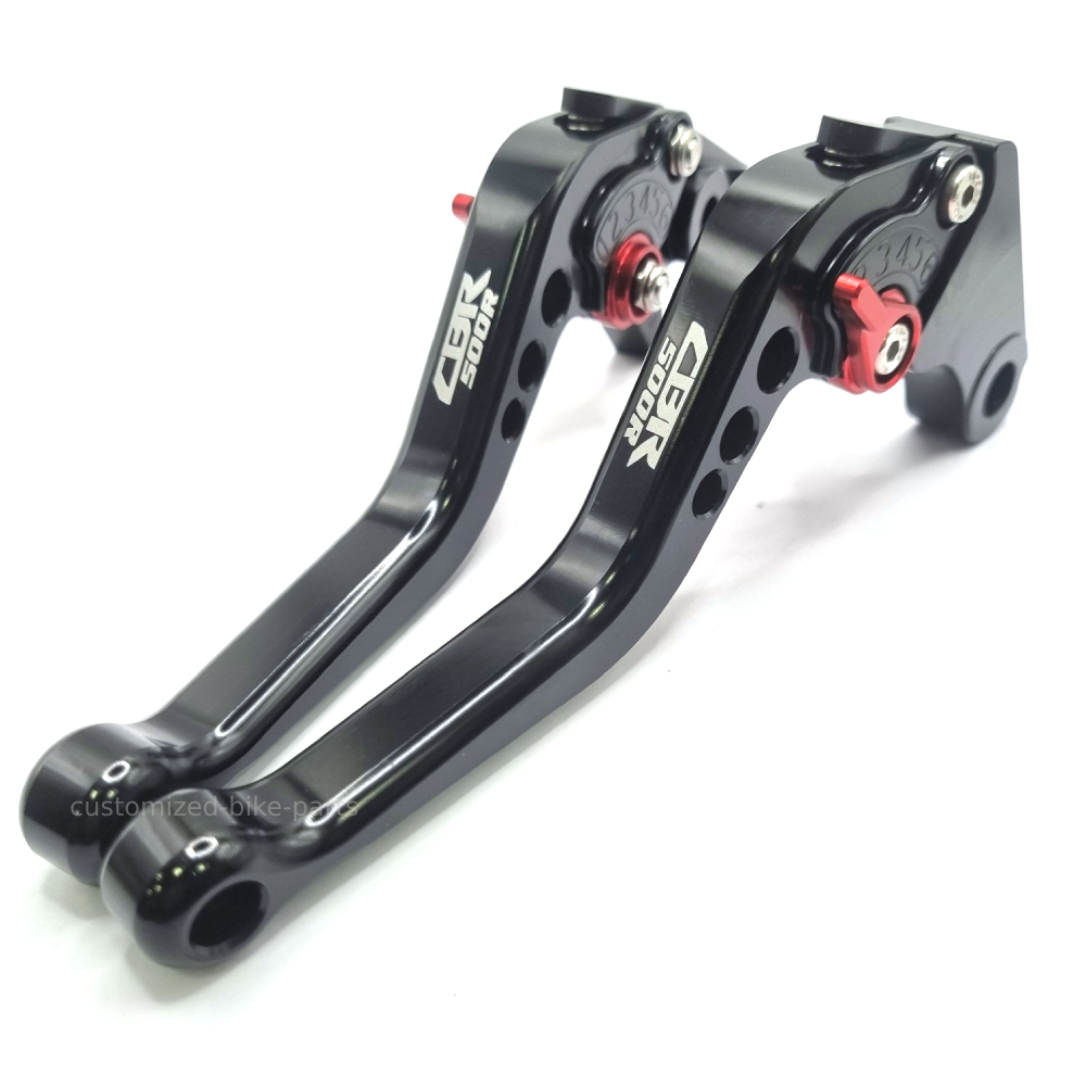 BLACK SHORT BRAKE & CLUTCH LEVERS FOR Honda CBR500R 2022-2026