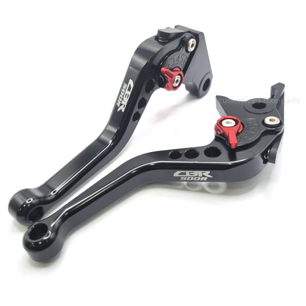 BLACK SHORT BRAKE & CLUTCH LEVERS FOR Honda CBR500R 2022-2026