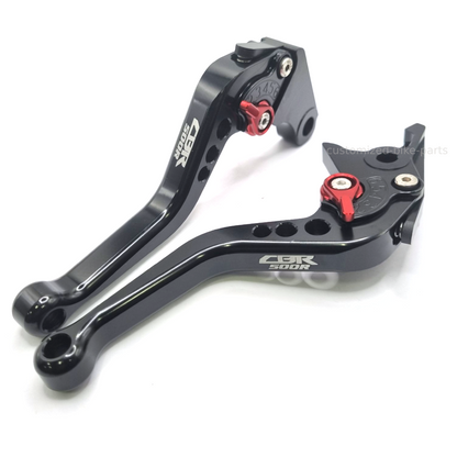 BLACK SHORT BRAKE & CLUTCH LEVERS FOR Honda CBR500R 2022-2026