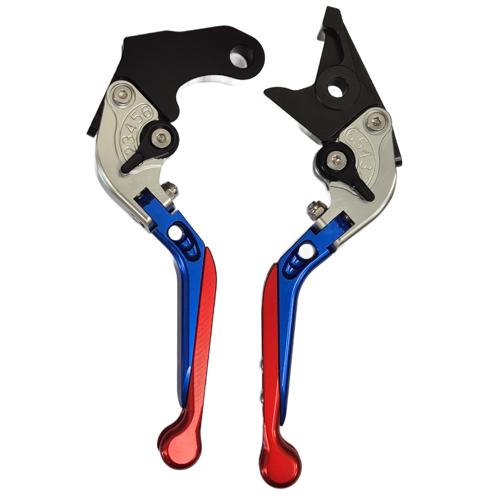 Honda CRF 1000L Africa Twin 2016-2021 Blue / Silver / Red Brake & Clutch Levers