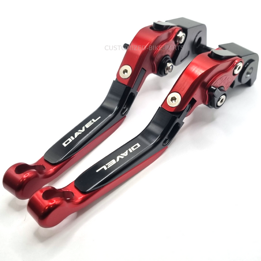 Adjustable Black Clutch & Brake Levers For Ducati Diavel V4 2023-2026