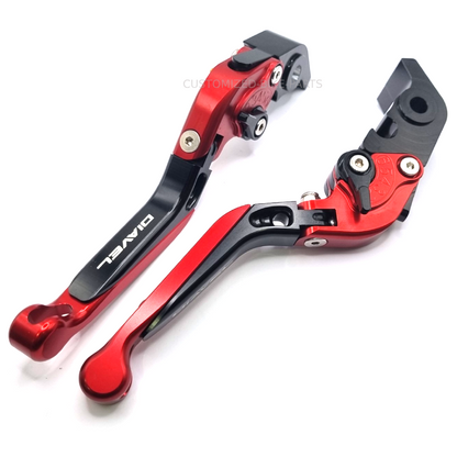 Adjustable Black Clutch & Brake Levers For Ducati Diavel V4 2023-2026