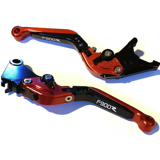 BMW F900R 2020-2026 Adjustable extendable brake clutch levers set - black/red