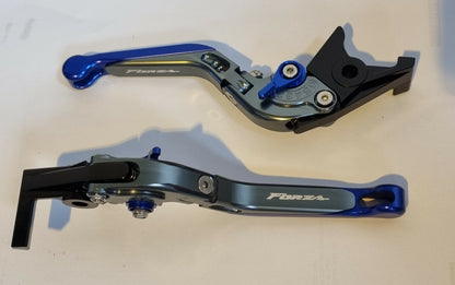 Honda Forza 125 300 750 2010-2026 - Front & rear Brake Levers - Titanium / Blue