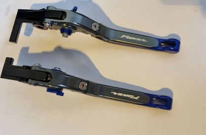 Honda Forza 125 300 750 2010-2026 - Front & rear Brake Levers - Titanium / Blue