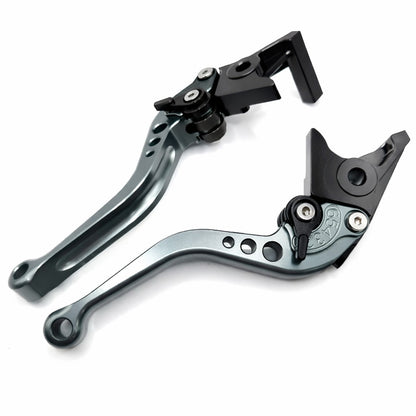 Honda Forza 125 300 750 2010-2026 Short Clutch Brake Lever Set - Titanium / Blue