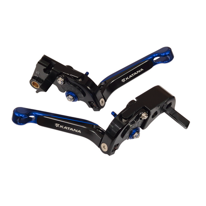 Suzuki GSX-S1000 Katana 2019-2026 - Adjustable Clutch Brake Lever Set Black/Blue