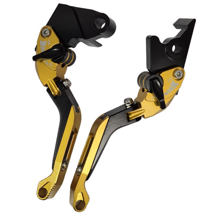 Gold / Black Adjustable Brake & Clutch Levers - Kawasaki KLE500 / SE 2026-2027