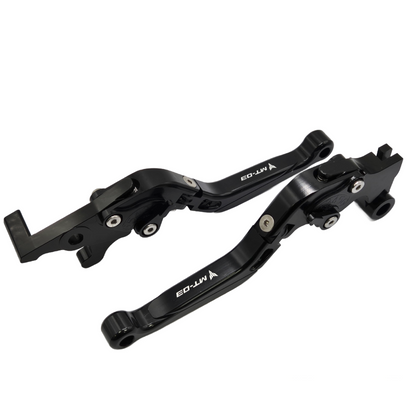 Yamaha MT-03 2016-2025 Adjustable Clutch Brake Lever Set - Black / Black