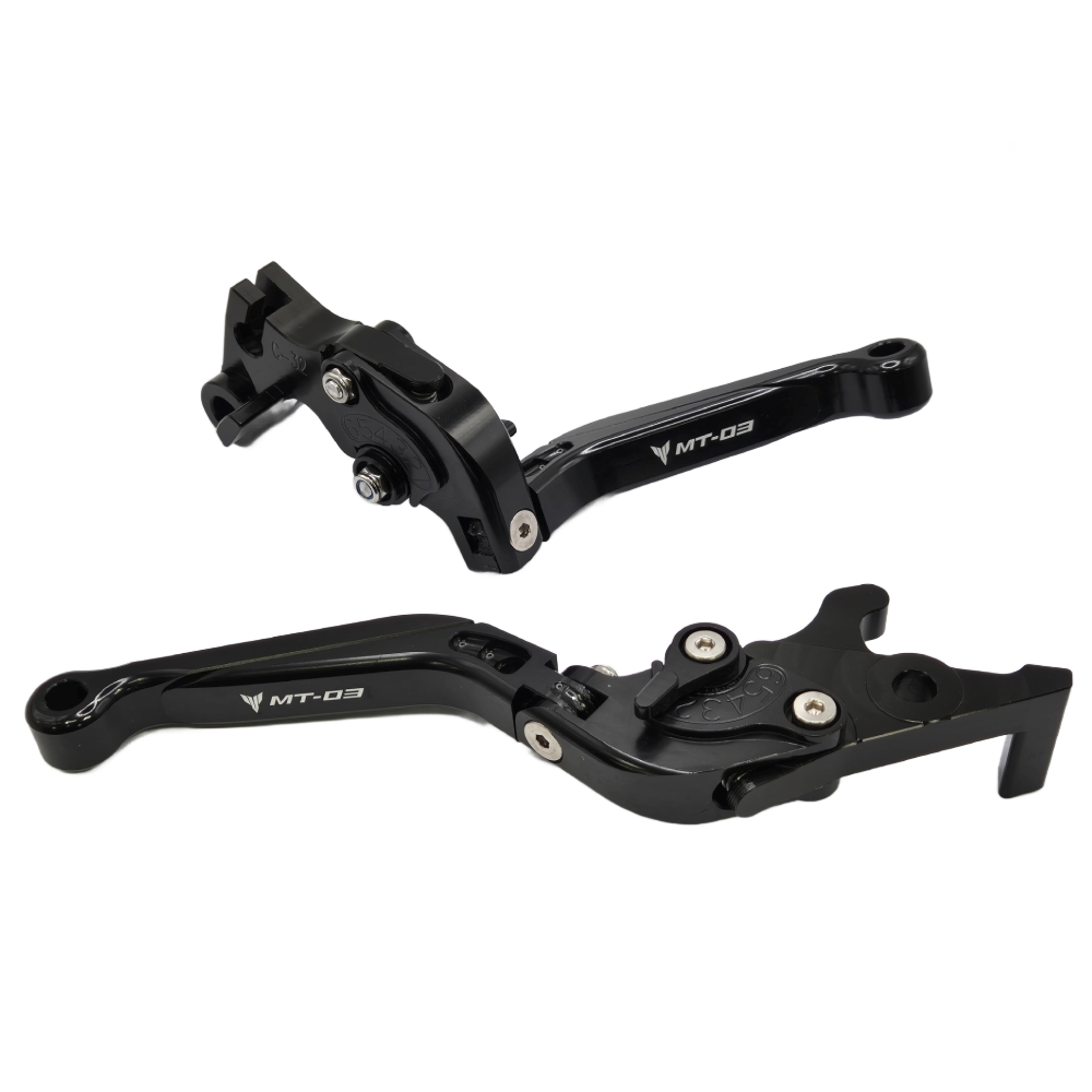 Yamaha MT-03 2016-2025 Adjustable Clutch Brake Lever Set - Black / Black