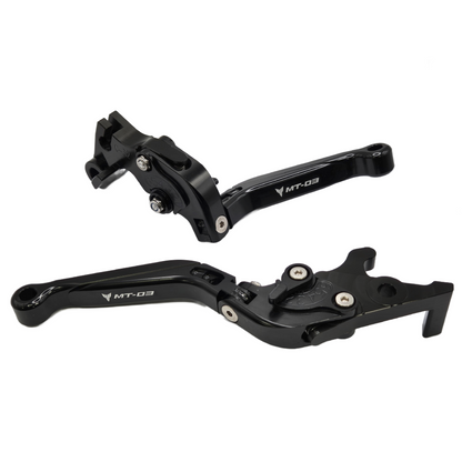 Yamaha MT-03 2016-2025 Adjustable Clutch Brake Lever Set - Black / Black