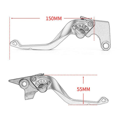 YAMAHA YZF-R3 2015-2026 BLACK SHORT ADJUSTABLE BRAKE & CLUTCH LEVERS SET