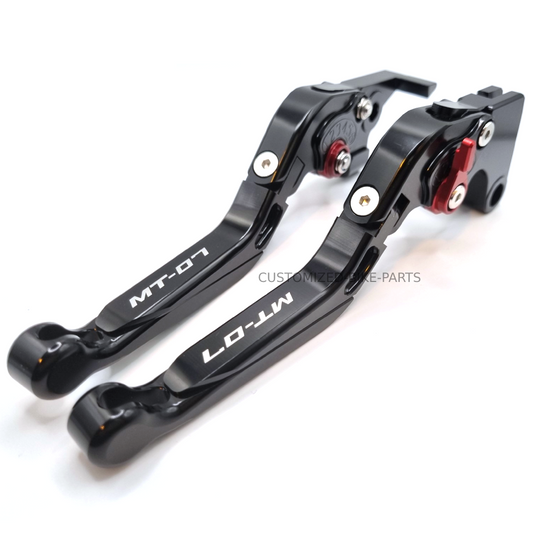 Yamaha MT-07 2014-2026 Adjustable Clutch Brake Lever Set - Black/Black
