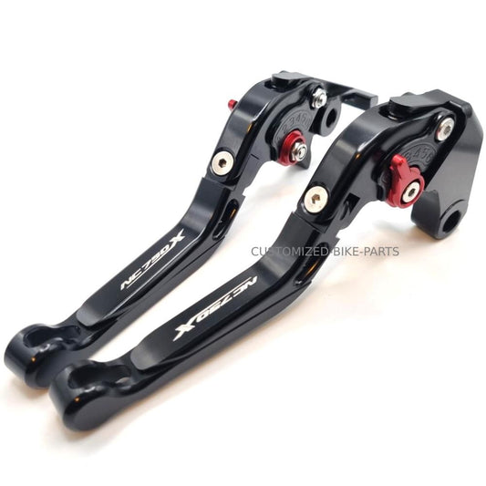 BLACK / BLACK ADJUSTABLE BRAKE & CLUTCH LEVERS SET - HONDA NC750X 2016-2026