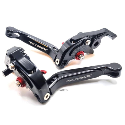 BLACK / BLACK ADJUSTABLE BRAKE & CLUTCH LEVERS SET - HONDA NC750X 2016-2026