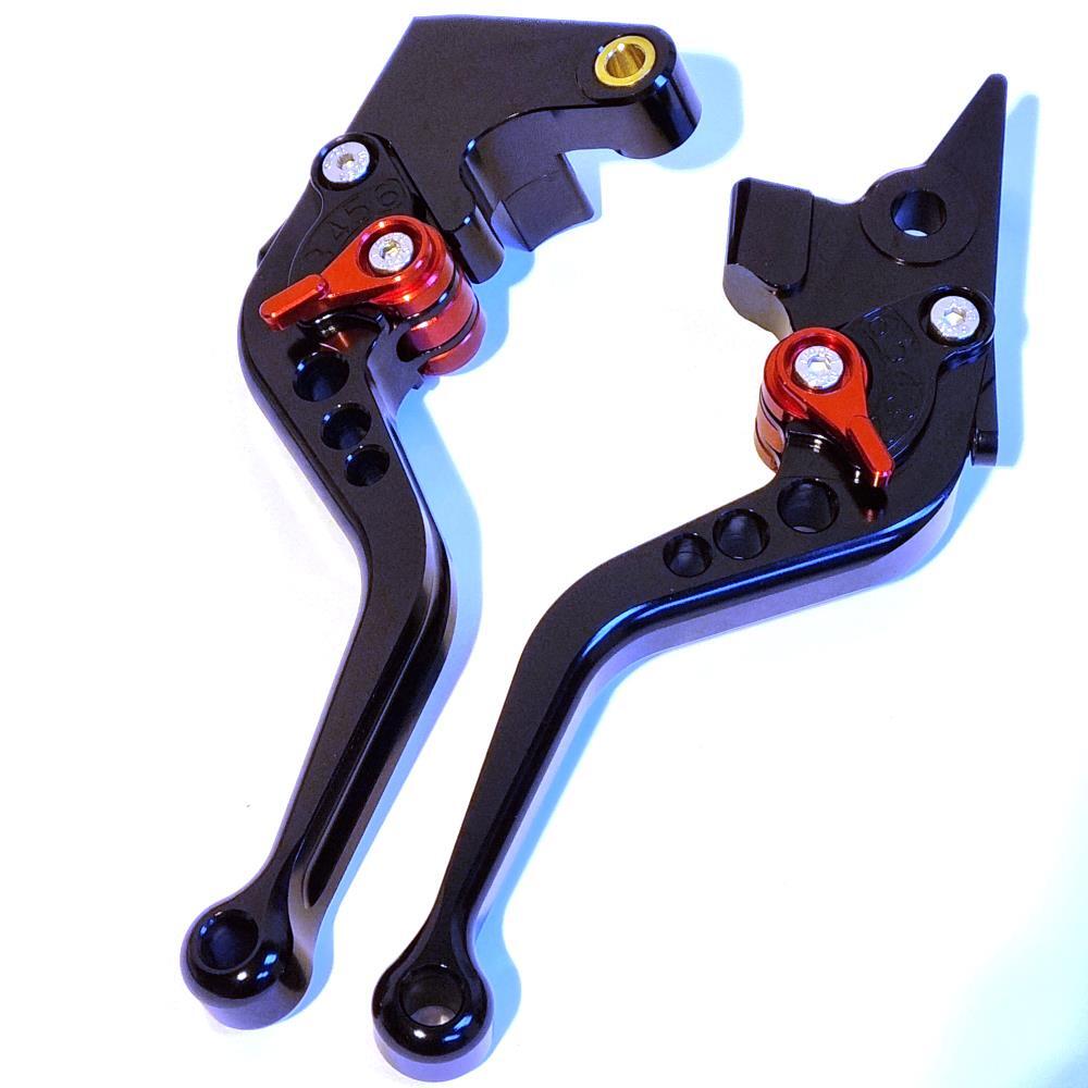 Short Black Adjustable Clutch Brake Lever Set - Kawasaki Ninja Z 125 2019-2026
