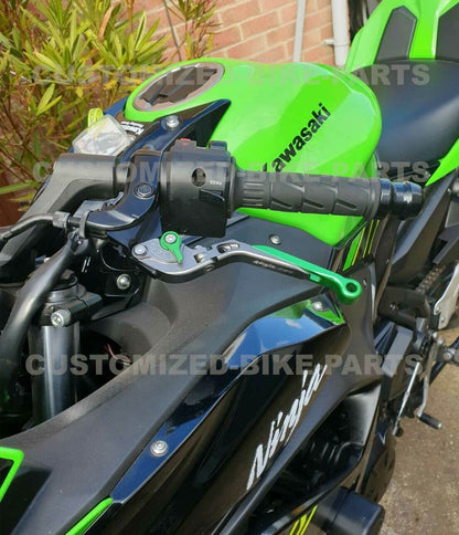 Kawasaki Ninja 650 2017-2026 | Adjustable Clutch Brake Lever Set Green/Titanium