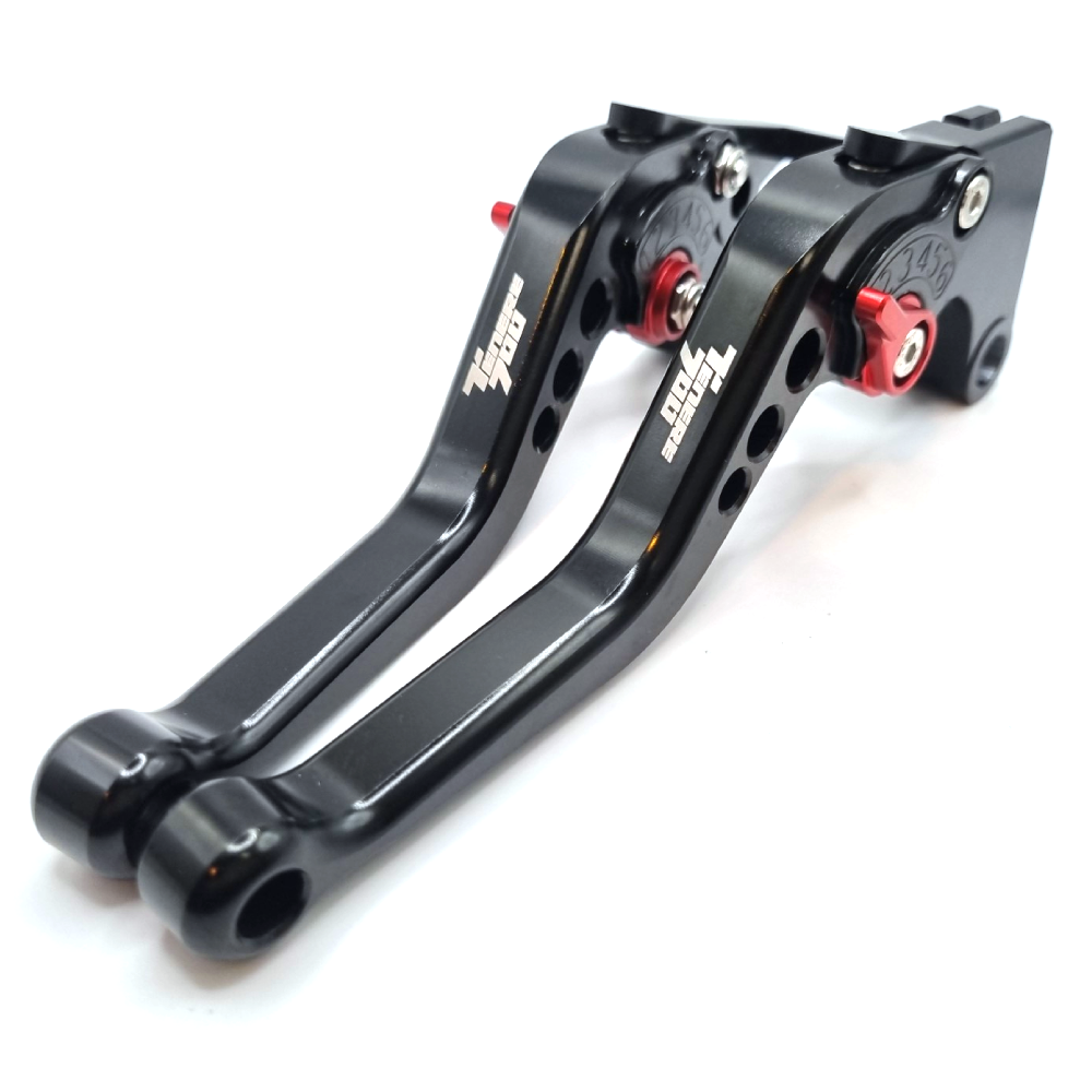 Black Short Engraved Clutch & Brake Levers - Yamaha Tenere 700 2019-2026