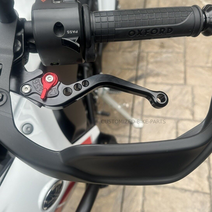 Black Short Engraved Clutch & Brake Levers - Yamaha Tenere 700 2019-2026