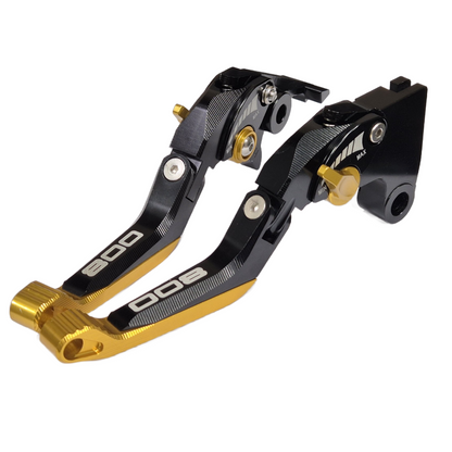 Gold & Black Extendable Clutch & Brake Levers - Triumph Trident 800 2025-2027