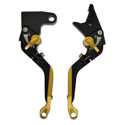 Gold & Black Extendable Clutch & Brake Levers - Triumph Trident 800 2025-2027