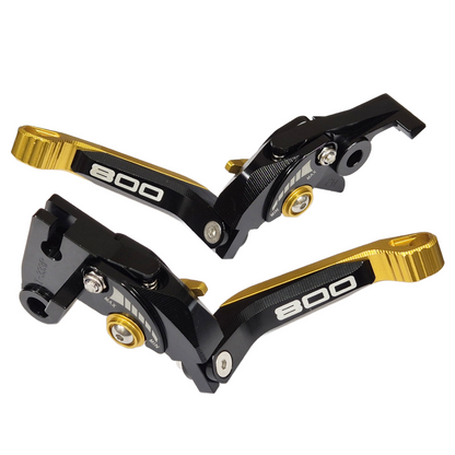 Gold & Black Extendable Clutch & Brake Levers - Triumph Trident 800 2025-2027